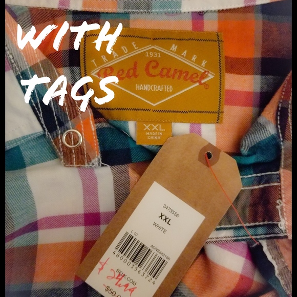 Long sleeve pearl snap plaid button up - Picture 5 of 5